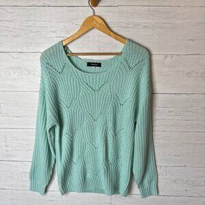 Dokotoo Sweater Womens Size Small Teal Long Sleeve Knit Slouch Comfort Fall Wear